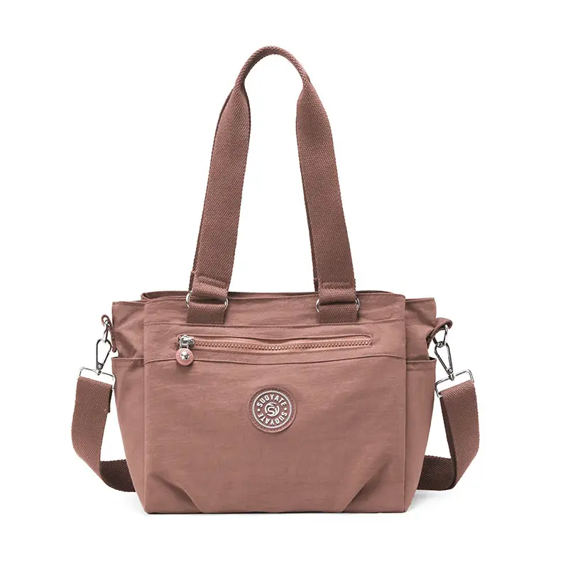 2026 Women's Maroon Oxford Shoulder Bag Large Capacity Washable - Image 4