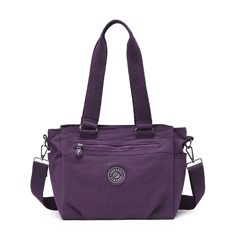 2026 Women's Maroon Oxford Shoulder Bag Large Capacity Washable - Image 8