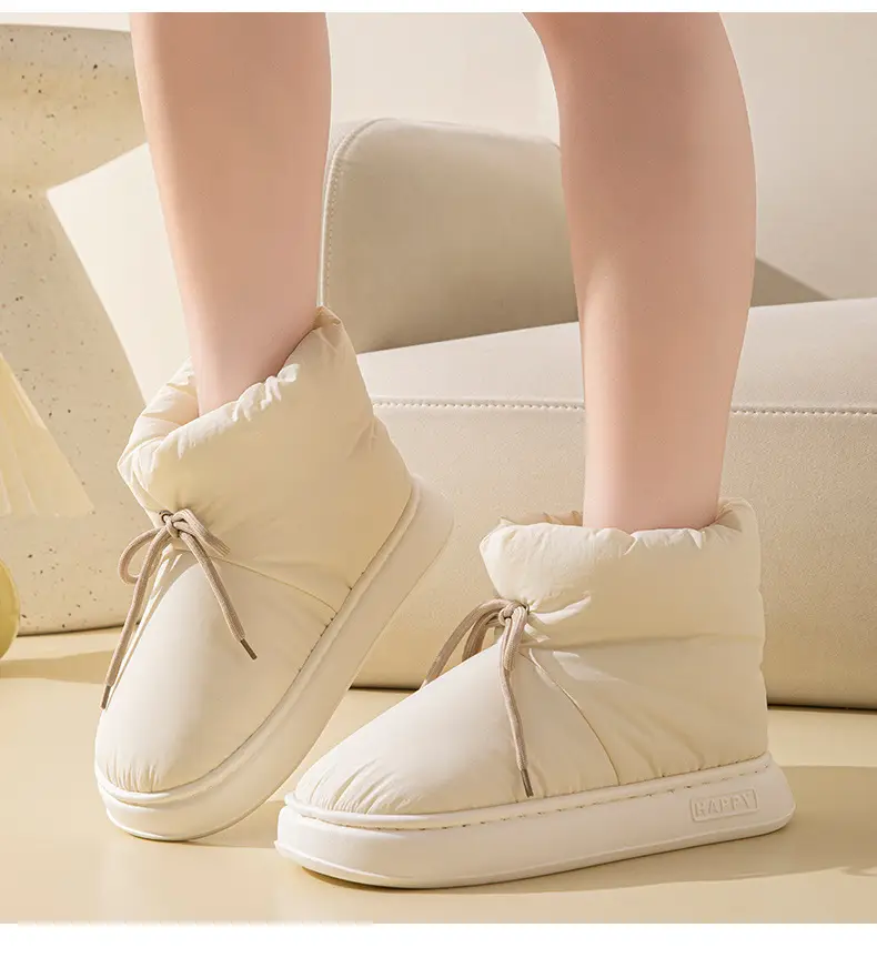 Women's Winter 2025 New Cotton Slippers for Going Out, Warm High-Top Indoor Thick-Soled Cotton Slippers for Couples in Winter — feature 13