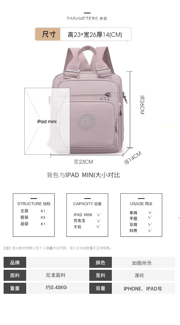 Lightweight Multi-Functional Women's Shoulder Crossbody Bag — feature 15