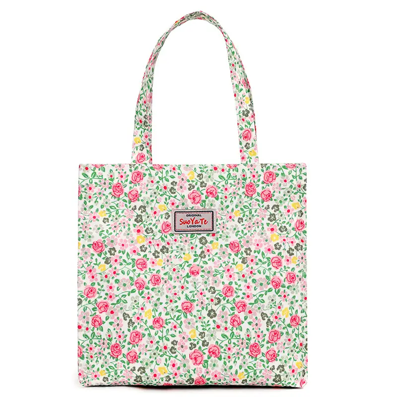 Large Printed Leaf Design Tote Bag for Women - Image 17