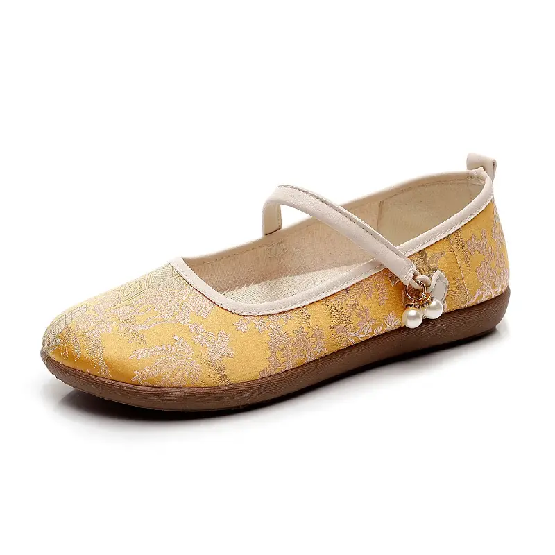 New Chinese Style Flat Shoes for Women, Comfortable Soft-Soled Shallow Mouth Mary Jane Shoes, Ancient Style Han Dynasty Shoes, Old Beijing Cloth Shoes - Image 7
