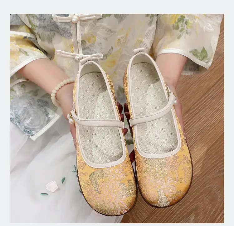 New Chinese Style Flat Shoes for Women, Comfortable Soft-Soled Shallow Mouth Mary Jane Shoes, Ancient Style Han Dynasty Shoes, Old Beijing Cloth Shoes — feature 16