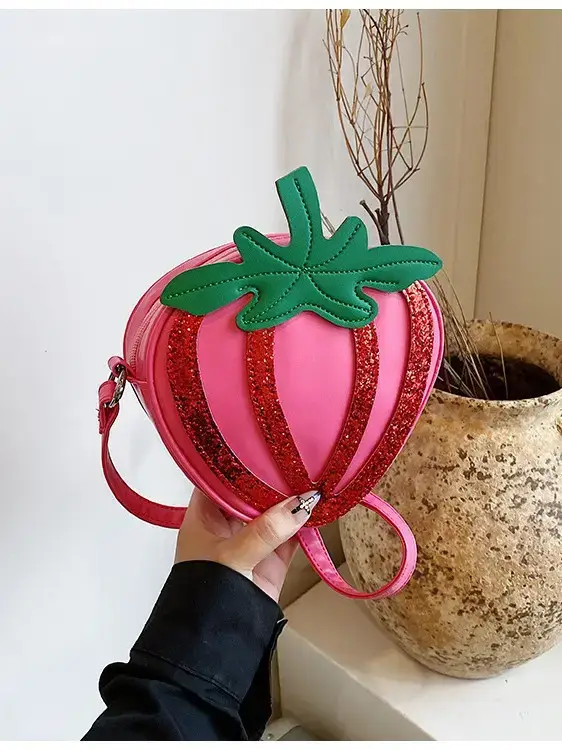 Strawberry Personalized Shoulder Bag for Women - Image 3