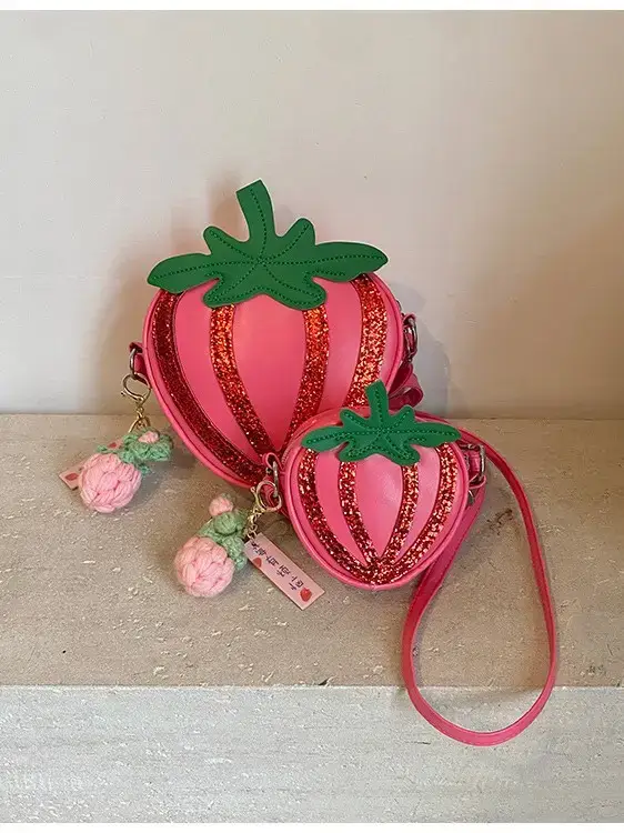Strawberry Personalized Shoulder Bag for Women - Image 4