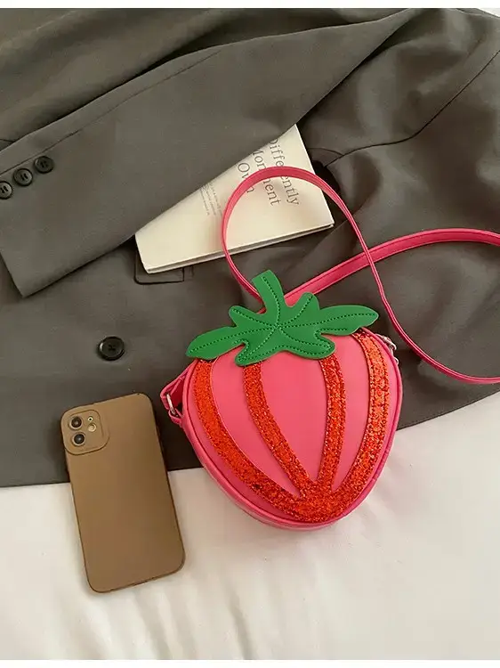 Strawberry Personalized Shoulder Bag for Women - Image 5
