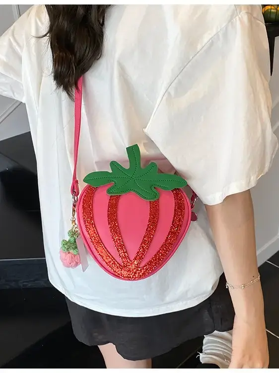 Strawberry Personalized Shoulder Bag for Women - Image 6