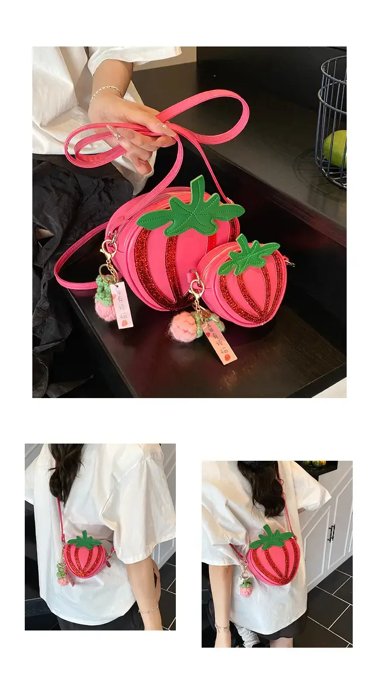 Strawberry Personalized Shoulder Bag for Women — feature 16
