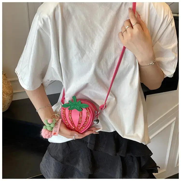 Strawberry Personalized Shoulder Bag for Women — feature 24