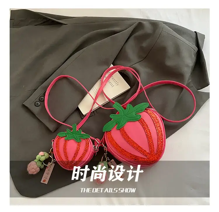 Strawberry Personalized Shoulder Bag for Women — feature 4