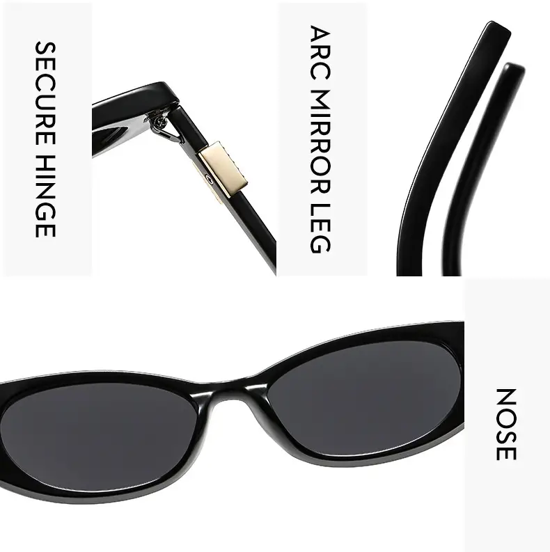 New Fashion Women Sunglasses Cat-Eye Brown Glass — feature 10