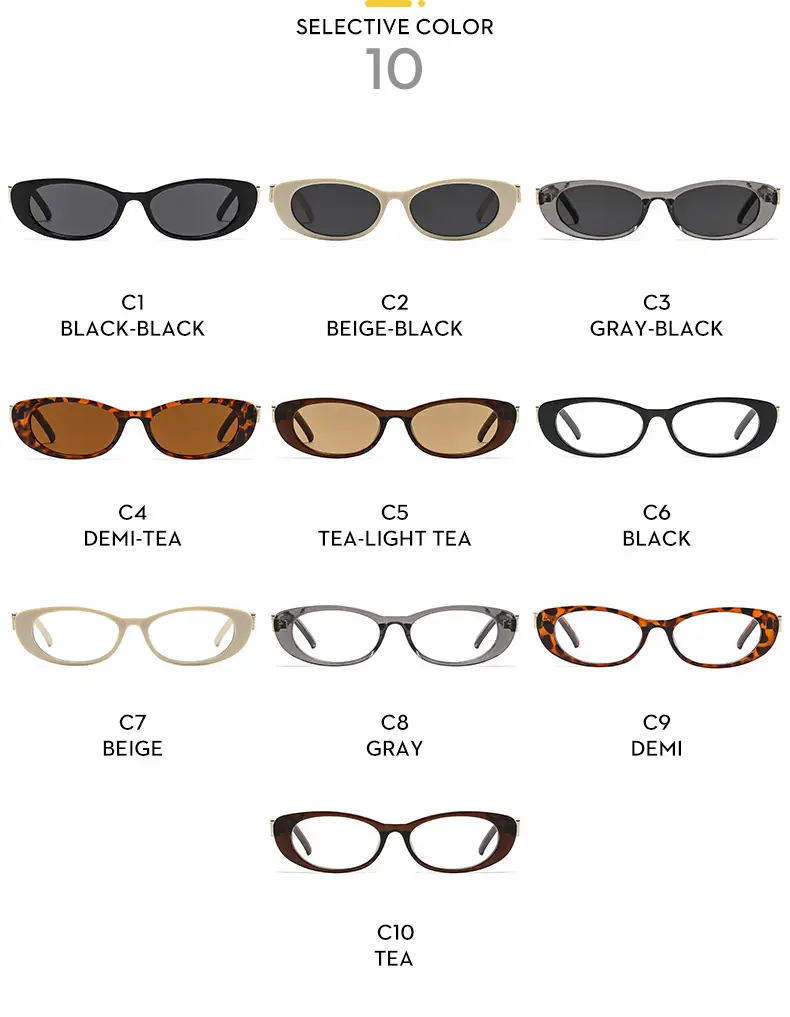 New Fashion Women Sunglasses Cat-Eye Brown Glass — feature 12
