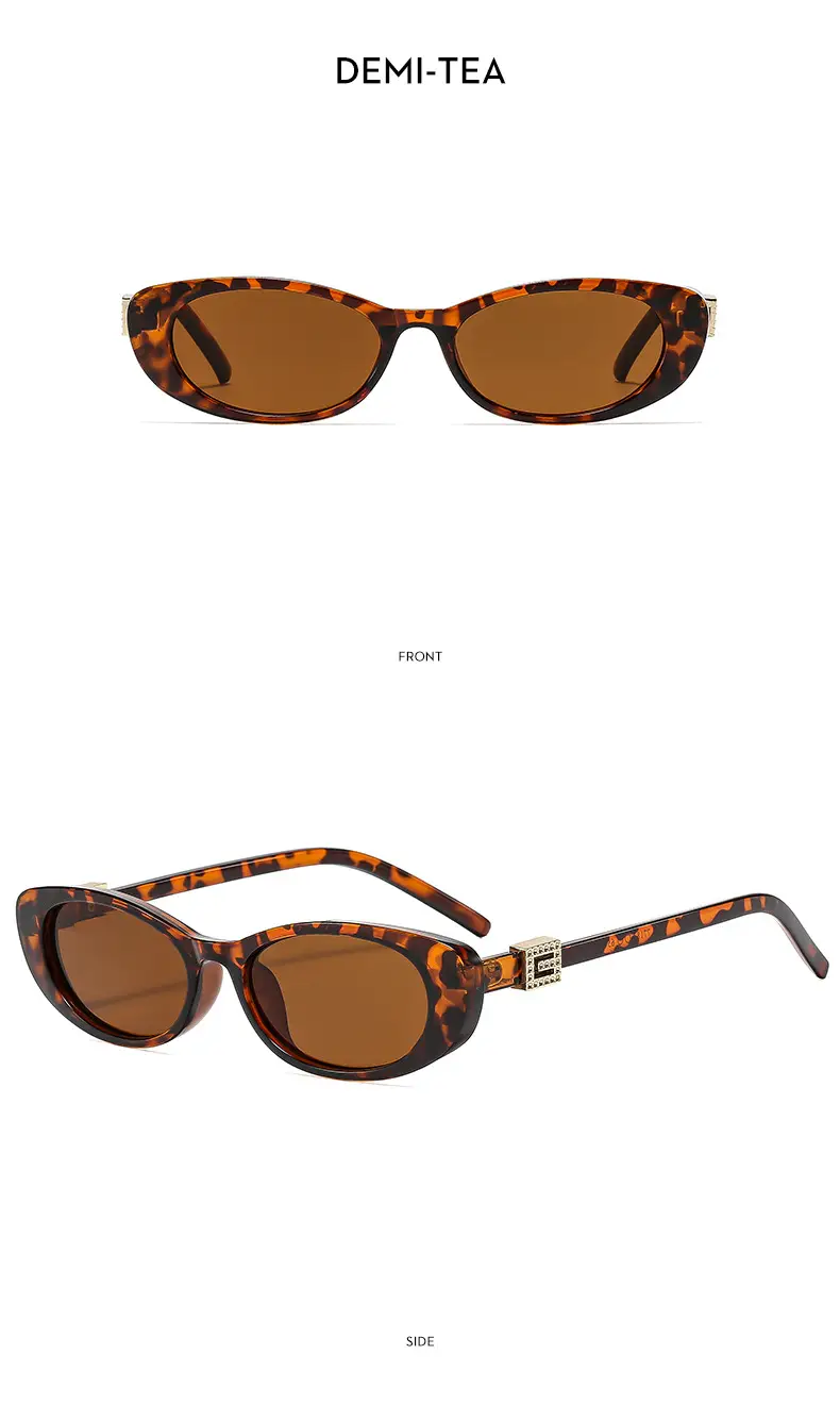 New Fashion Women Sunglasses Cat-Eye Brown Glass — feature 17