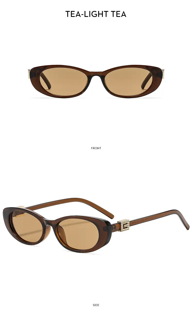 New Fashion Women Sunglasses Cat-Eye Brown Glass — feature 18