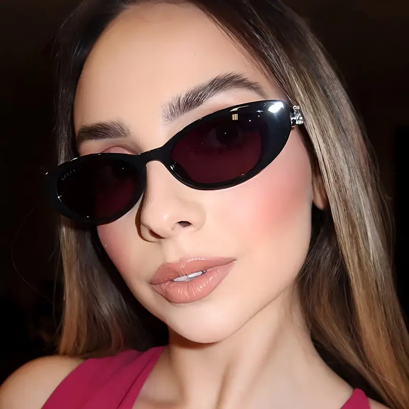 New Fashion Women Sunglasses Cat-Eye Brown Glass — feature 3
