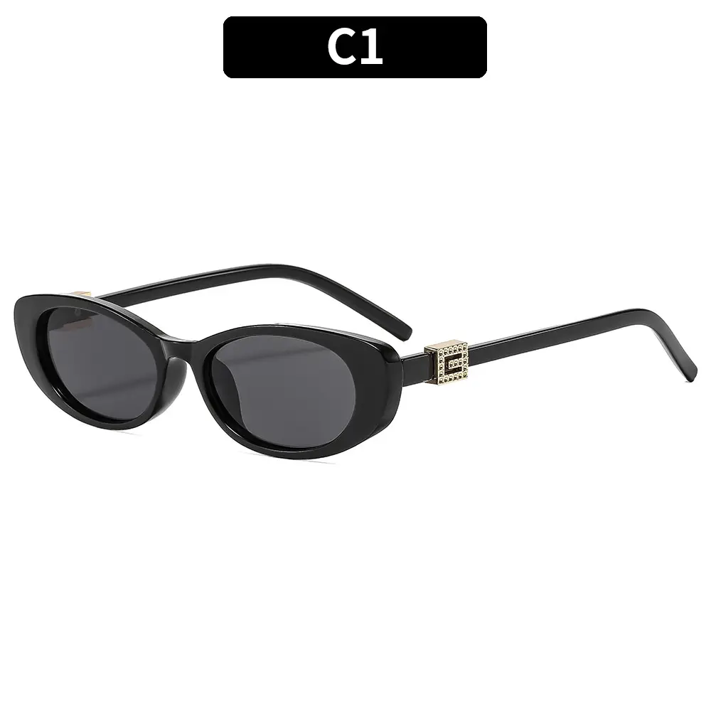 New Fashion Women Sunglasses Cat-Eye Brown Glass - Image 1