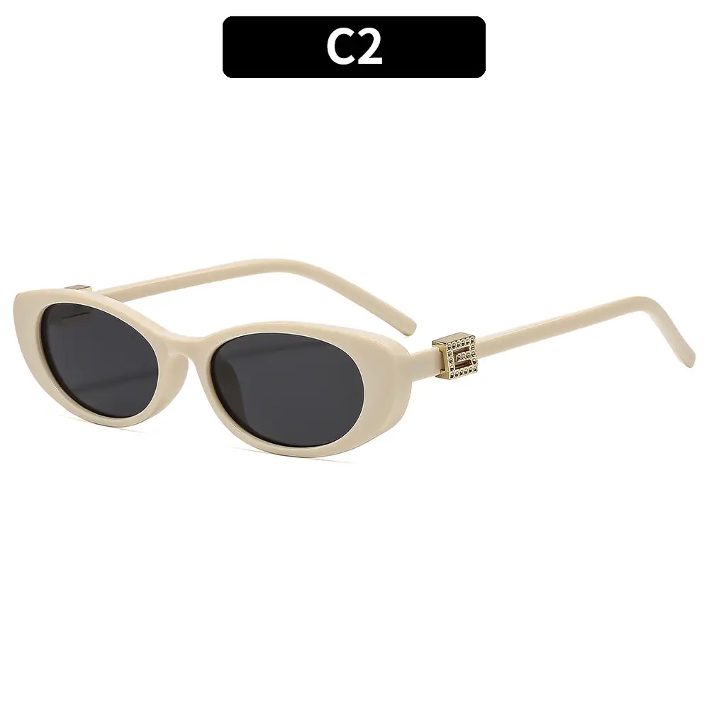 New Fashion Women Sunglasses Cat-Eye Brown Glass - Image 2