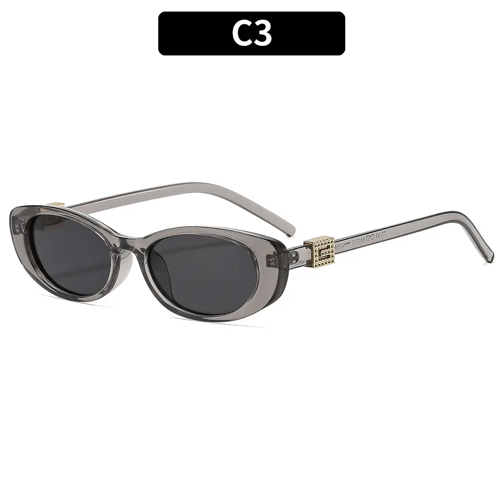 New Fashion Women Sunglasses Cat-Eye Brown Glass - Image 3