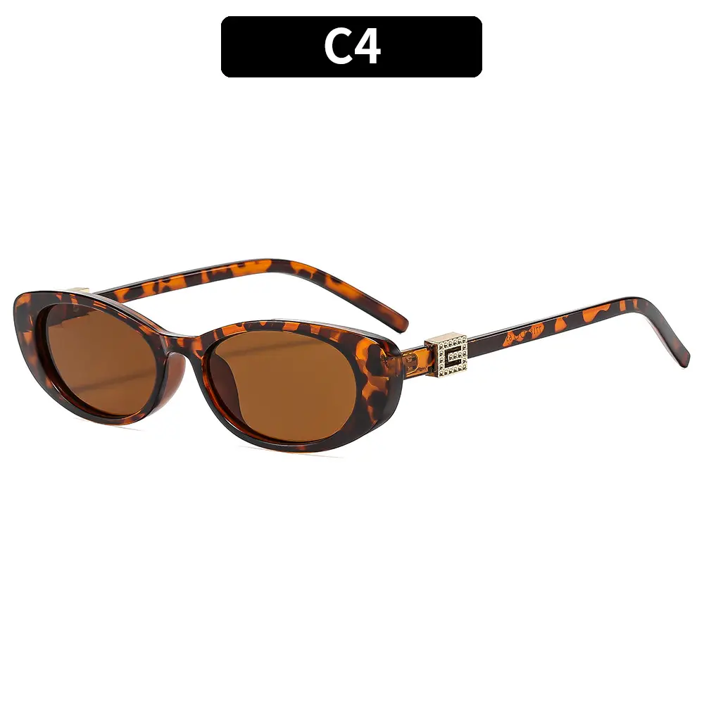 New Fashion Women Sunglasses Cat-Eye Brown Glass - Image 4