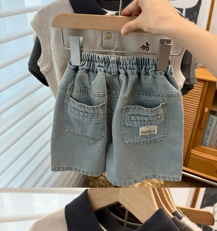 Kids Korean Style Polo Shirt Vest Summer Wear — feature 4