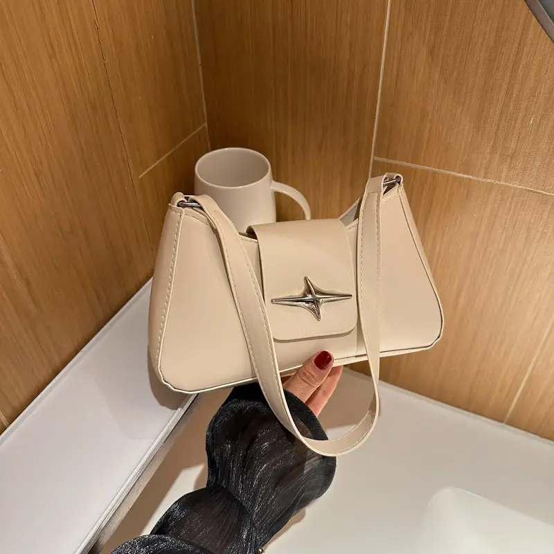 Women's Beige Star Logo Shoulder Bag 2025 - Image 6