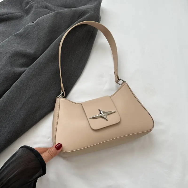 Women's Beige Star Logo Shoulder Bag 2025 - Image 3
