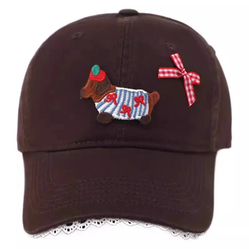 Women Cartoon Baseball Cap with Embroidery Sunshade - Image 16