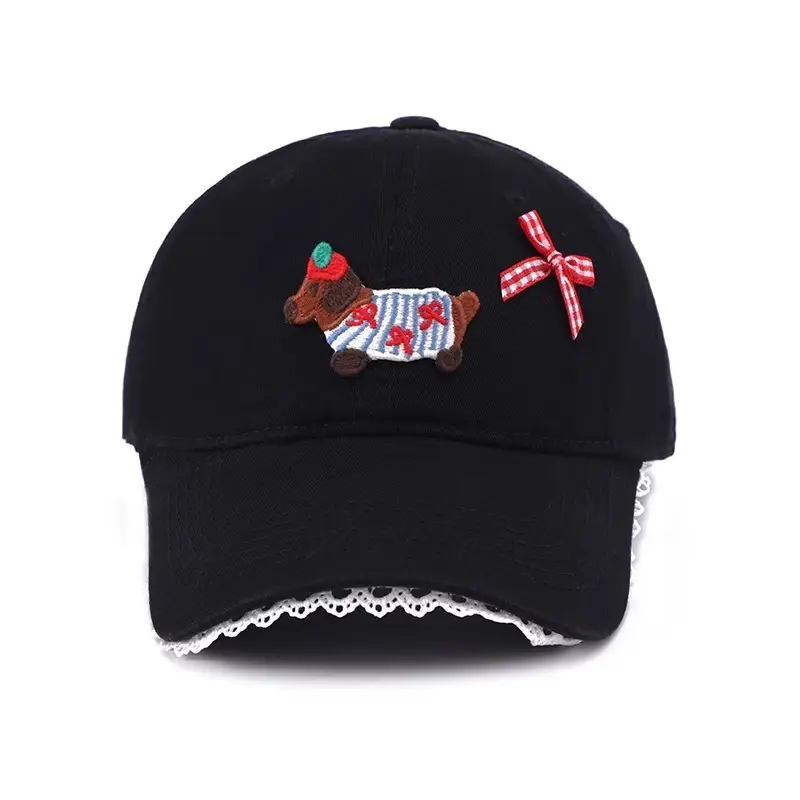 Women Cartoon Baseball Cap with Embroidery Sunshade — feature 10