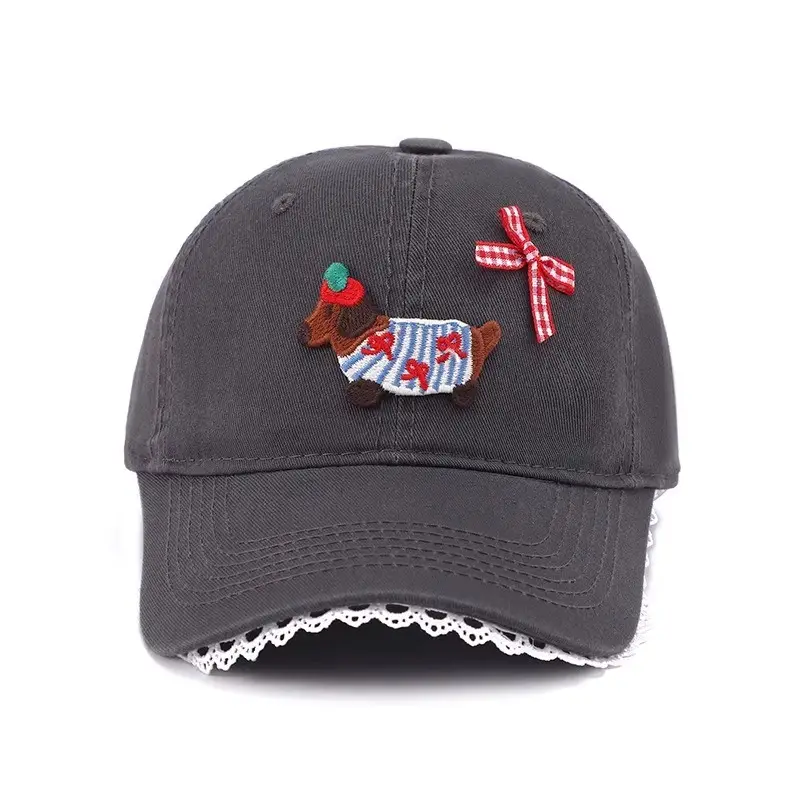 Women Cartoon Baseball Cap with Embroidery Sunshade — feature 15