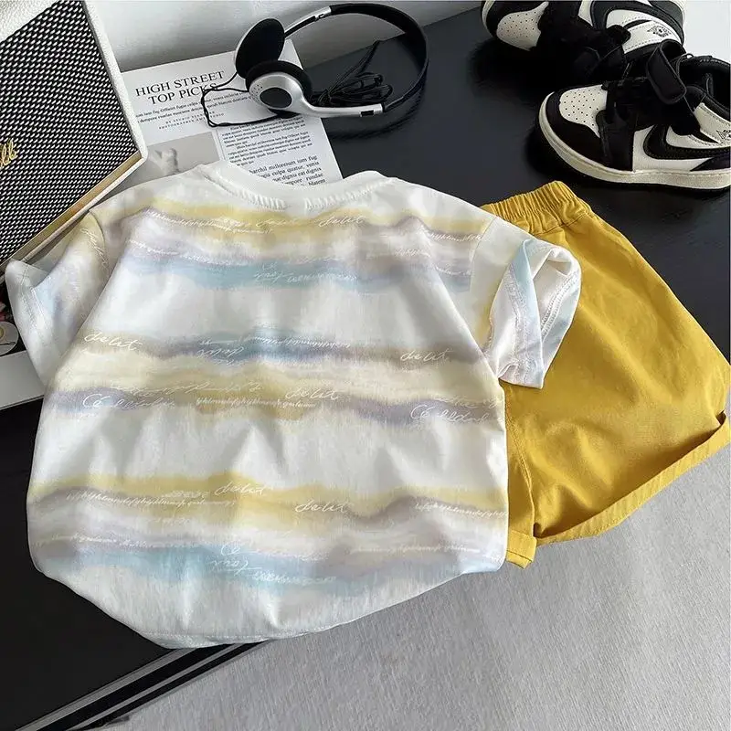 Boys 2Pc Printed T-Shirt Shorts Set Summer 2025 - Image 7