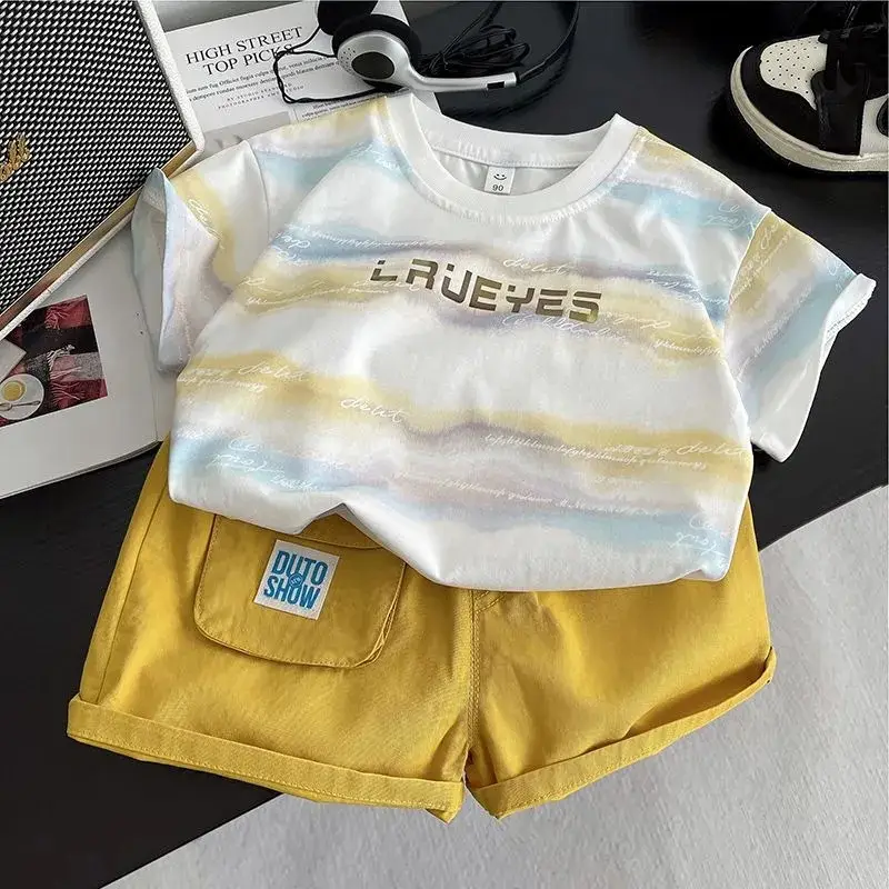 Boys 2Pc Printed T-Shirt Shorts Set Summer 2025 — feature 2