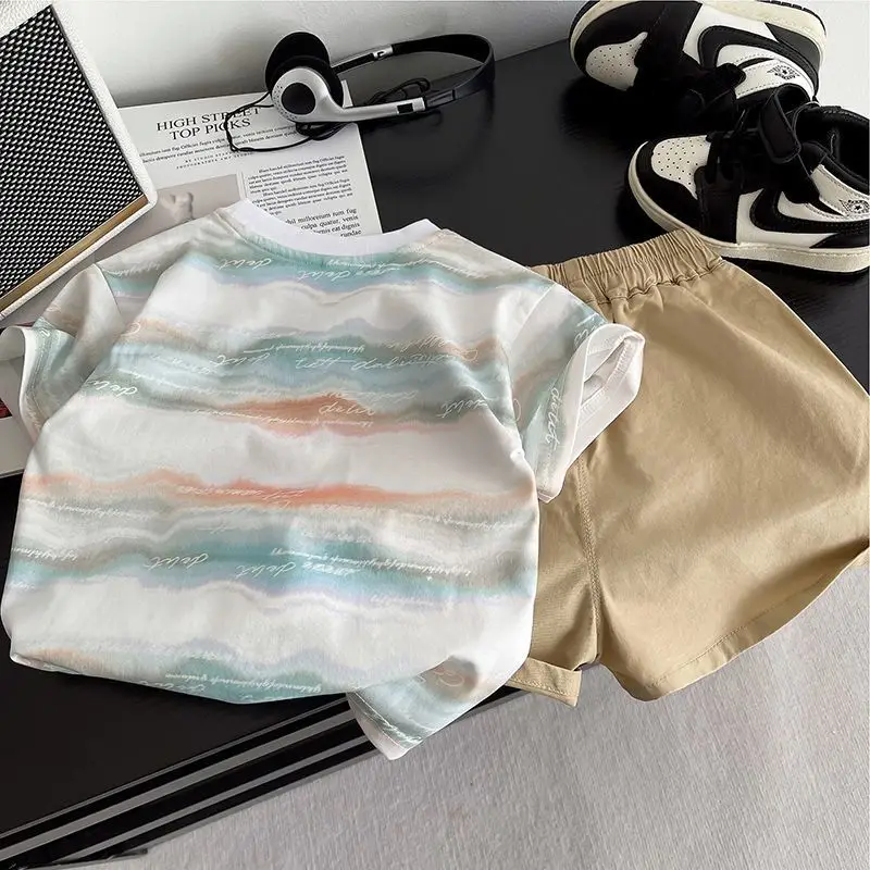 Boys 2Pc Printed T-Shirt Shorts Set Summer 2025 — feature 5