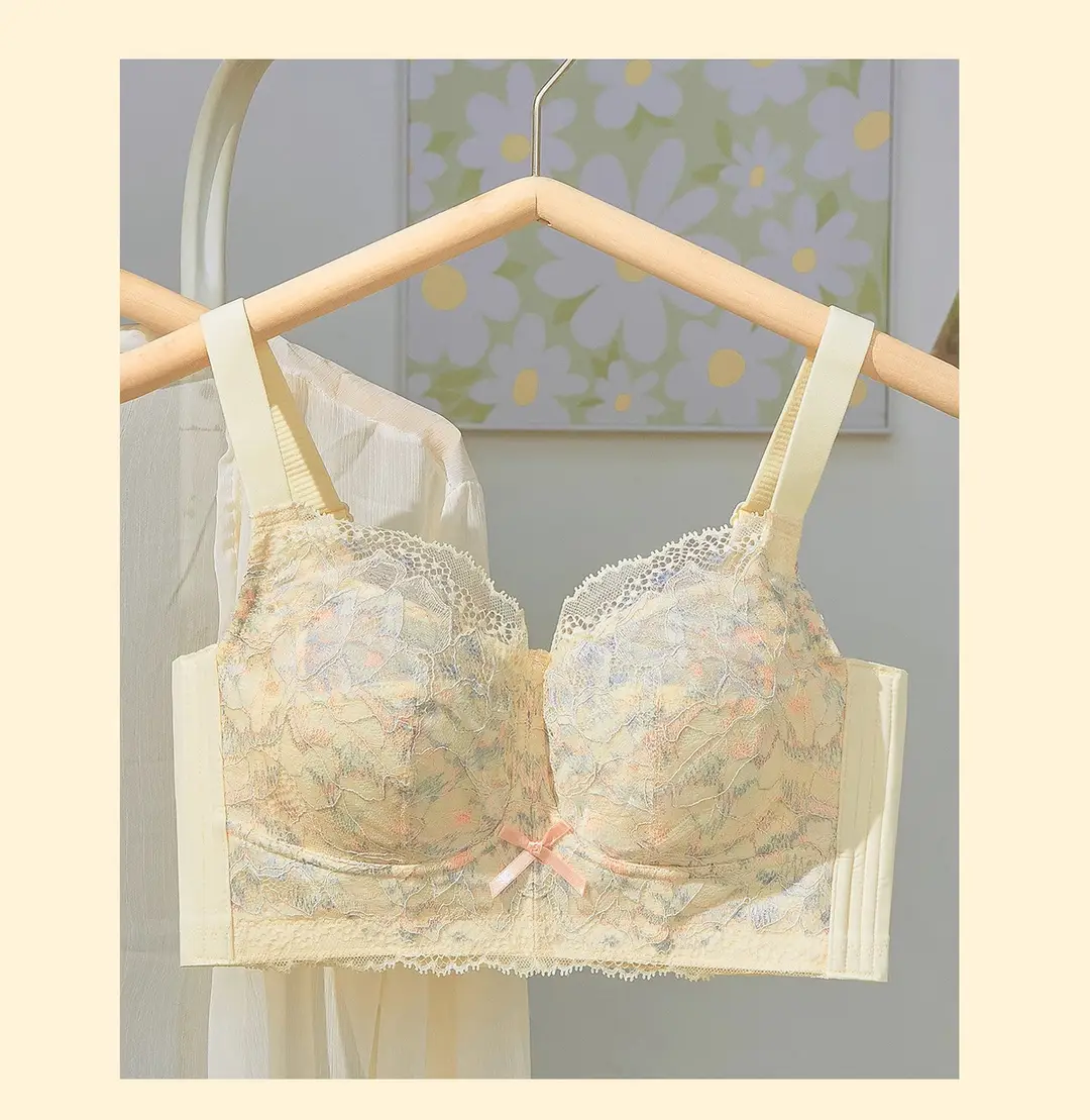 Large Bust Minimizing Bra for Women, Thin Style, Wireless, Side Breast Support, Full Cup, Plus Size, Push-Up Lace Bra — feature 28