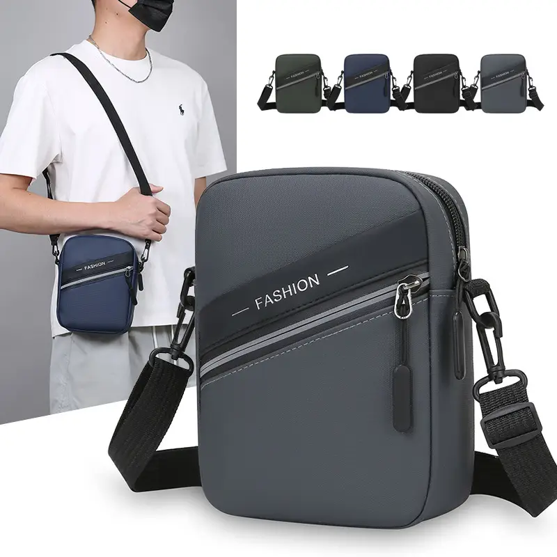 Men's Green Crossbody Phone Bag with 4 Colors