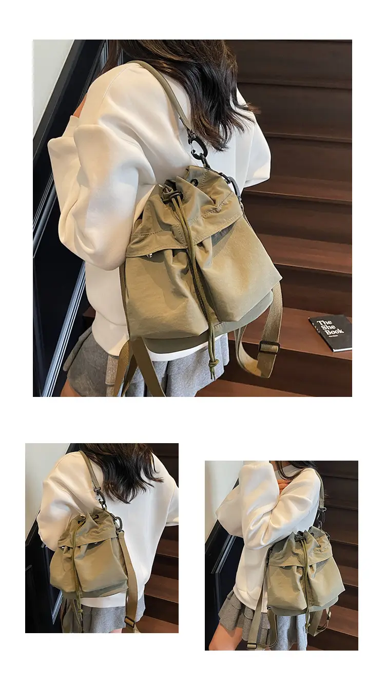2025 New Summer Beige Bucket Bag Women's Korean Style — feature 17