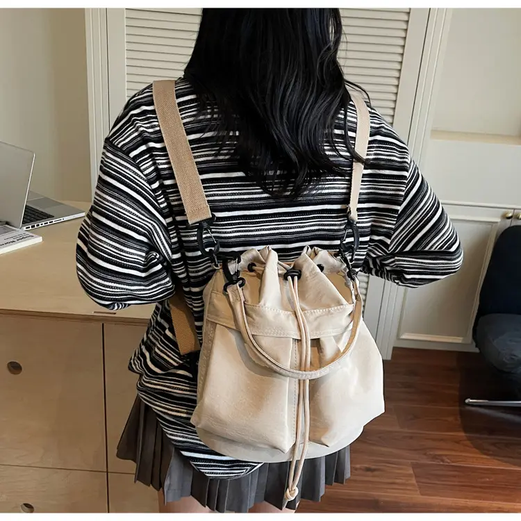 2025 New Summer Beige Bucket Bag Women's Korean Style — feature 23