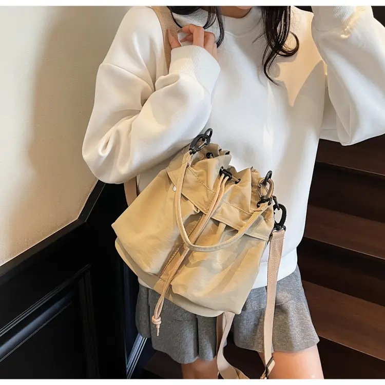 2025 New Summer Beige Bucket Bag Women's Korean Style — feature 26