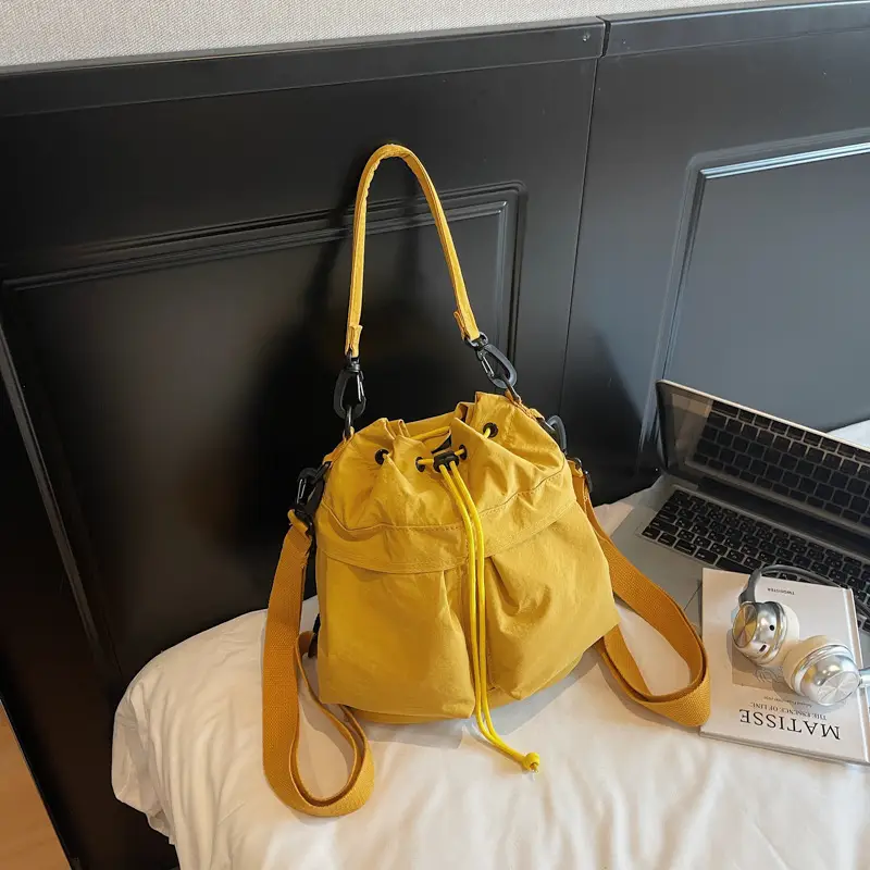 2025 New Summer Beige Bucket Bag Women's Korean Style - Image 4