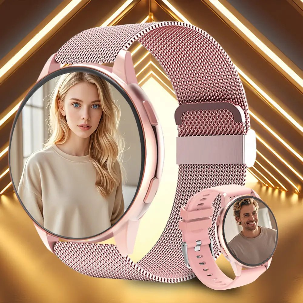 Pink Smart Watch with Wireless Call & Heart Rate Tracker - Image 62