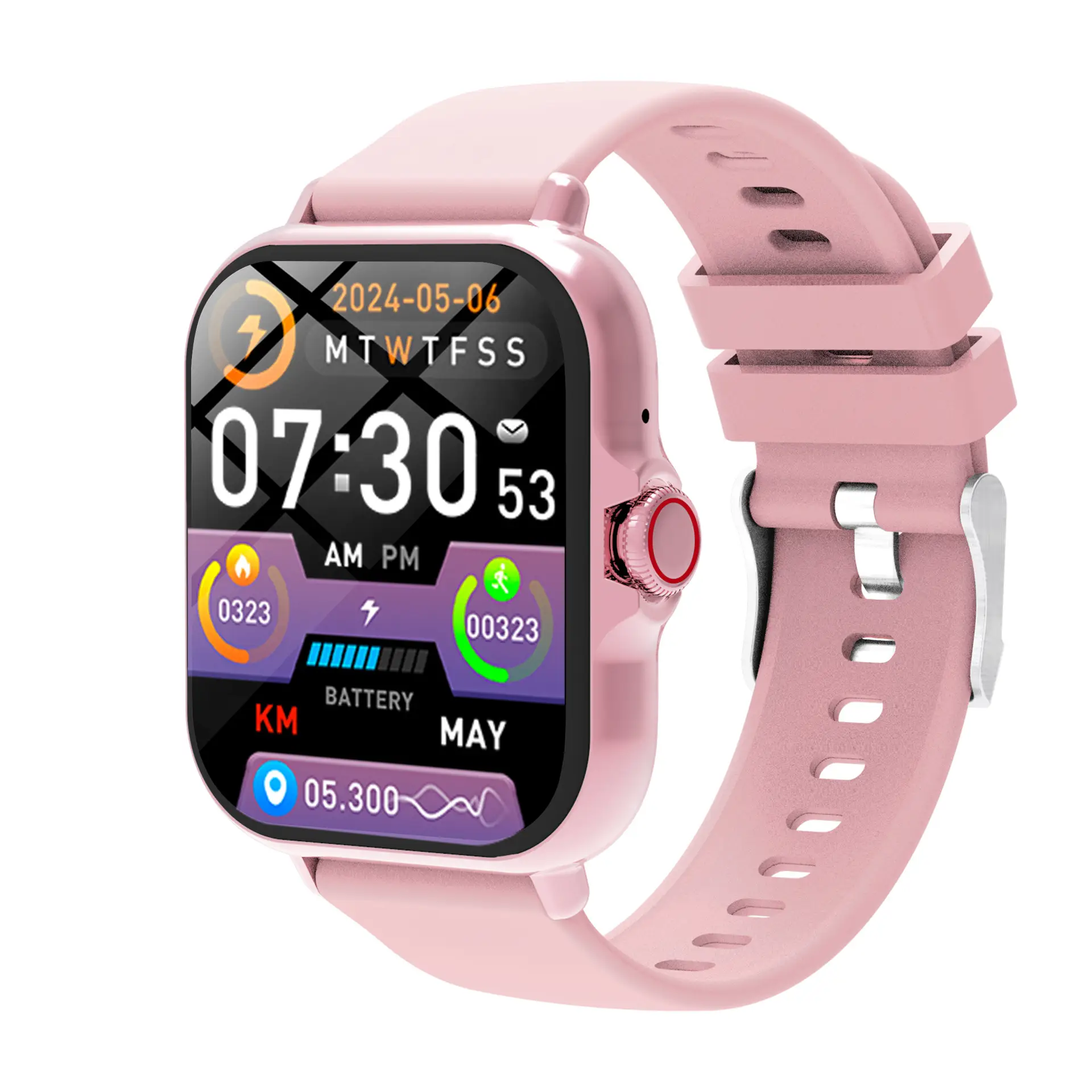 Pink Smart Watch with Wireless Call & Heart Rate Tracker - Image 21
