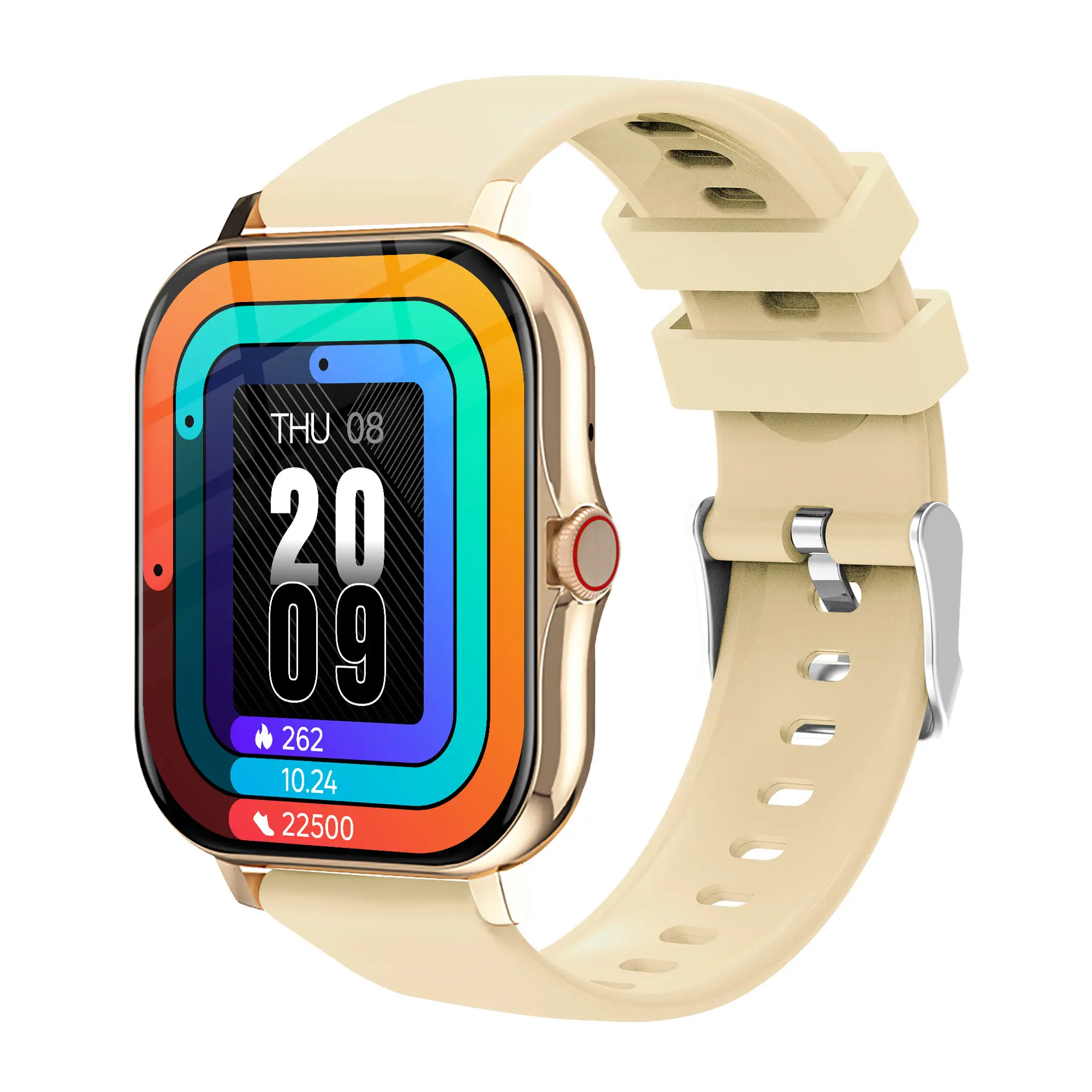 Pink Smart Watch with Wireless Call & Heart Rate Tracker - Image 3