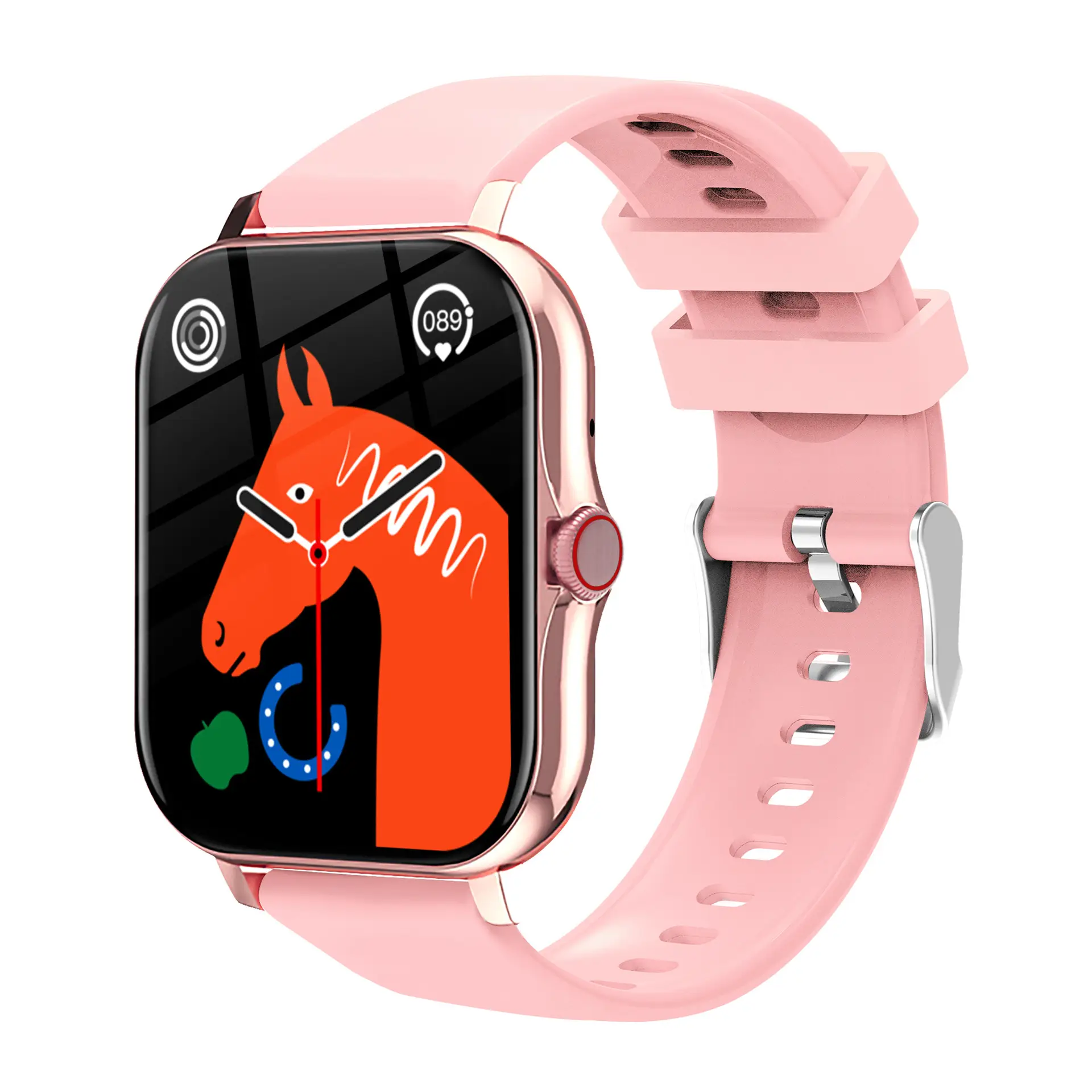 Pink Smart Watch with Wireless Call & Heart Rate Tracker - Image 4
