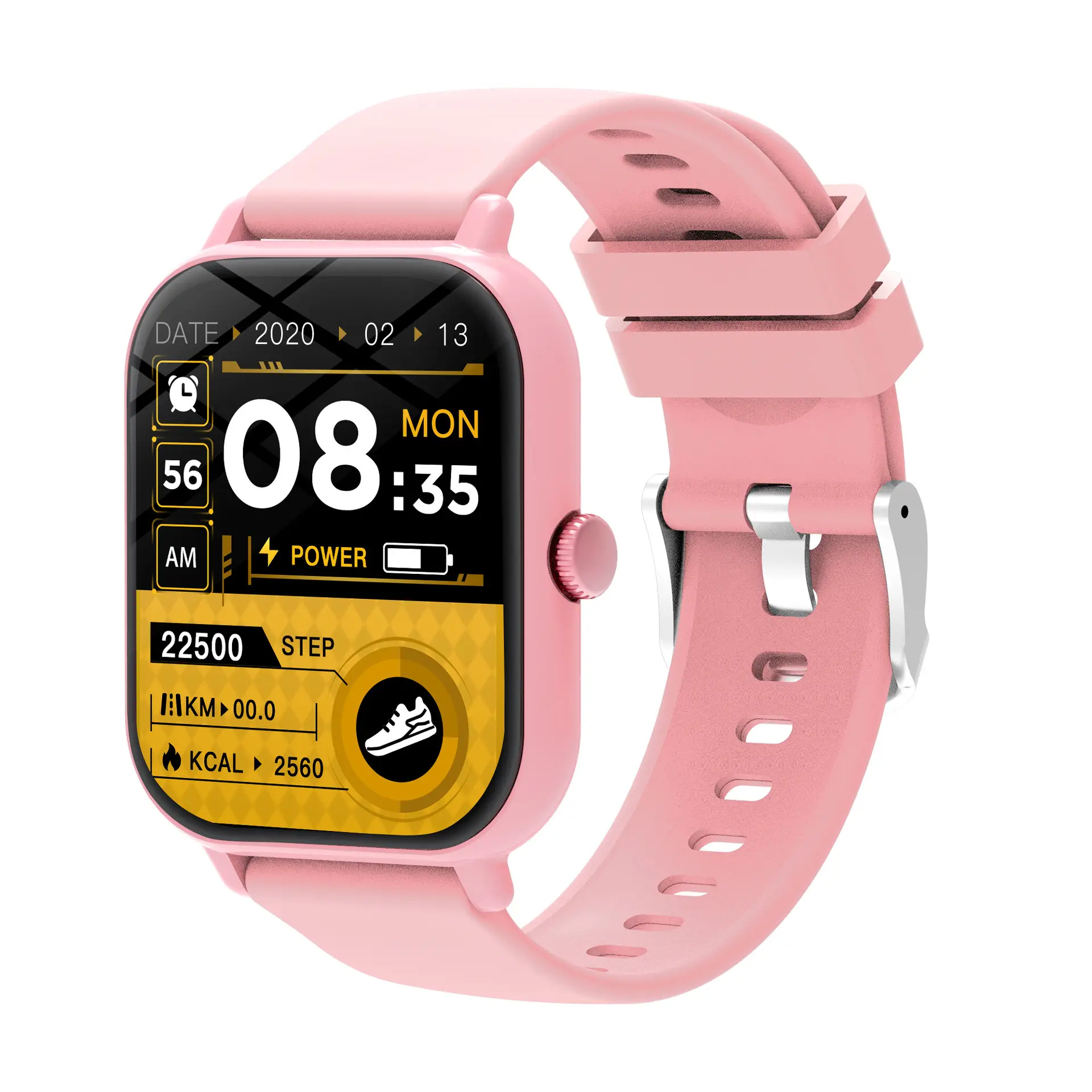 Pink Smart Watch with Wireless Call & Heart Rate Tracker - Image 42