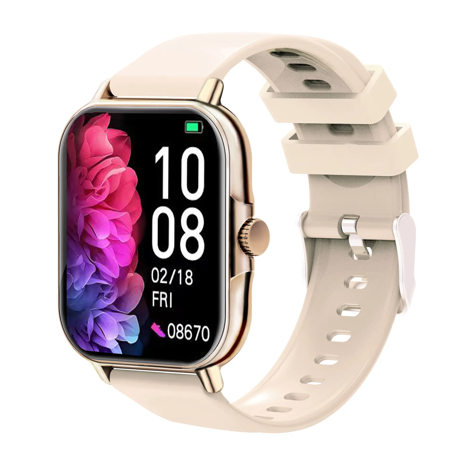 Pink Smart Watch with Wireless Call & Heart Rate Tracker - Image 49