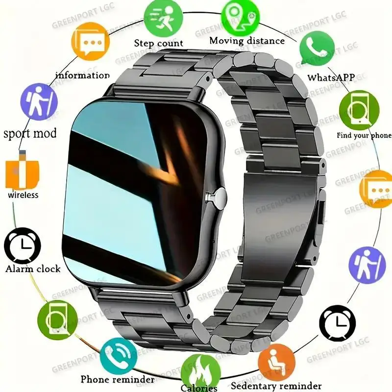 Pink Smart Watch with Wireless Call & Heart Rate Tracker - Image 5