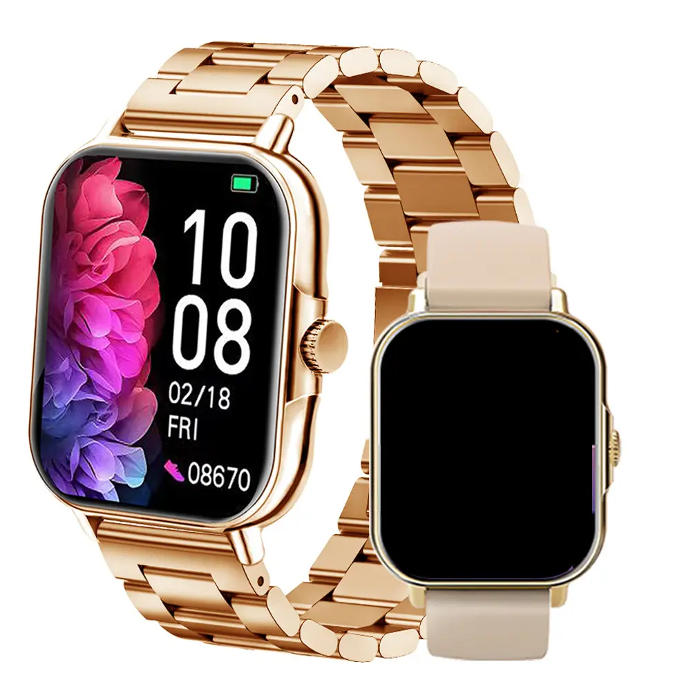 Pink Smart Watch with Wireless Call & Heart Rate Tracker - Image 53