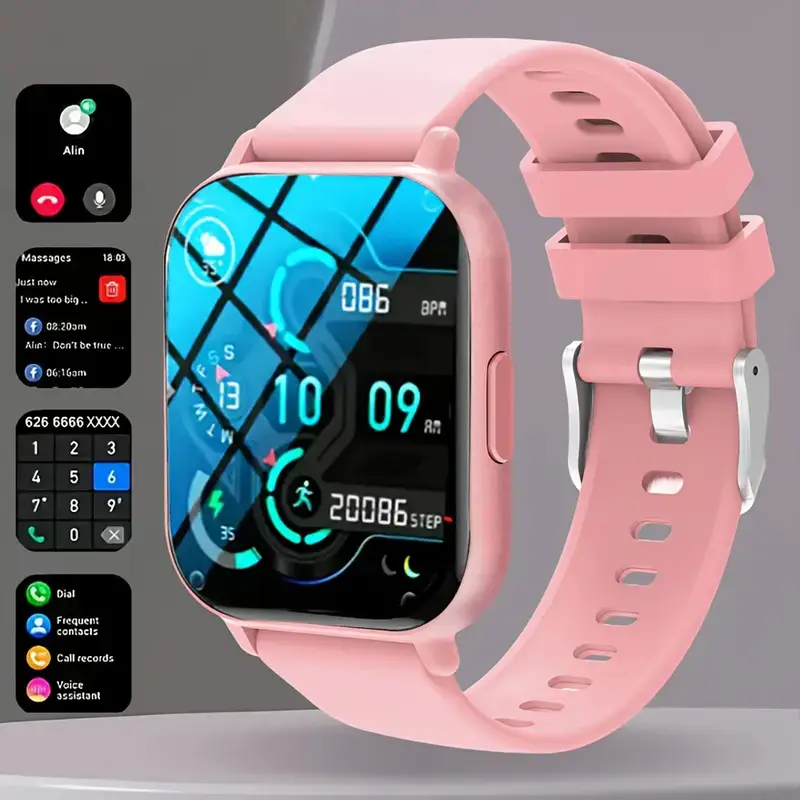 Pink Smart Watch with Wireless Call & Heart Rate Tracker - Image 56