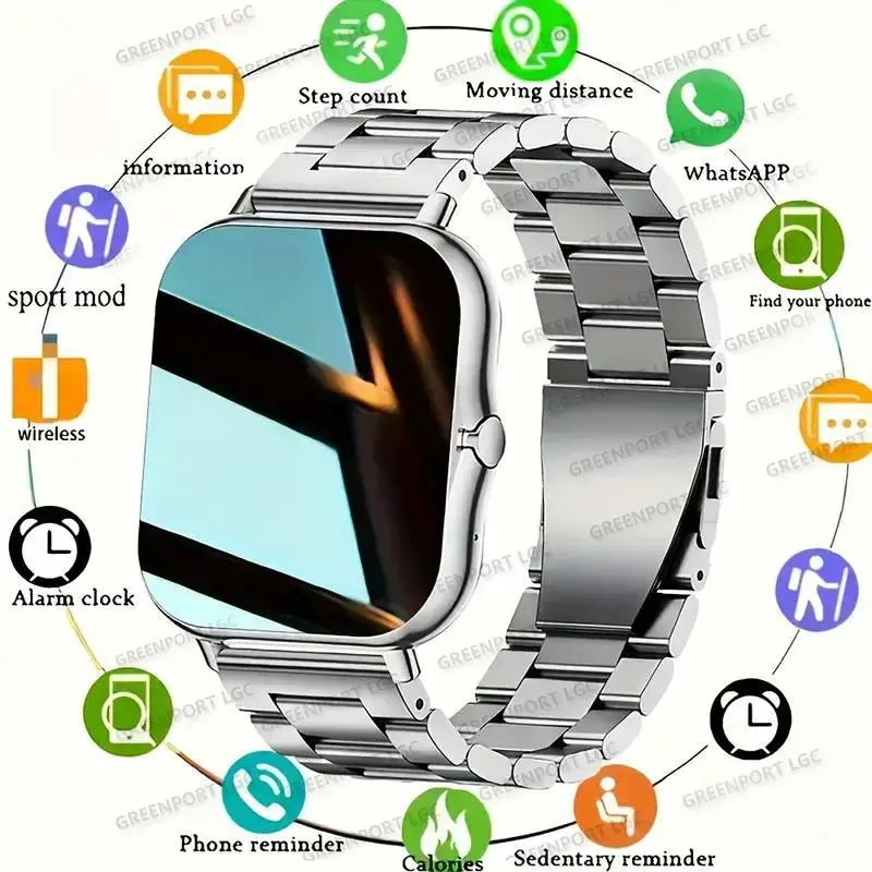 Pink Smart Watch with Wireless Call & Heart Rate Tracker - Image 6