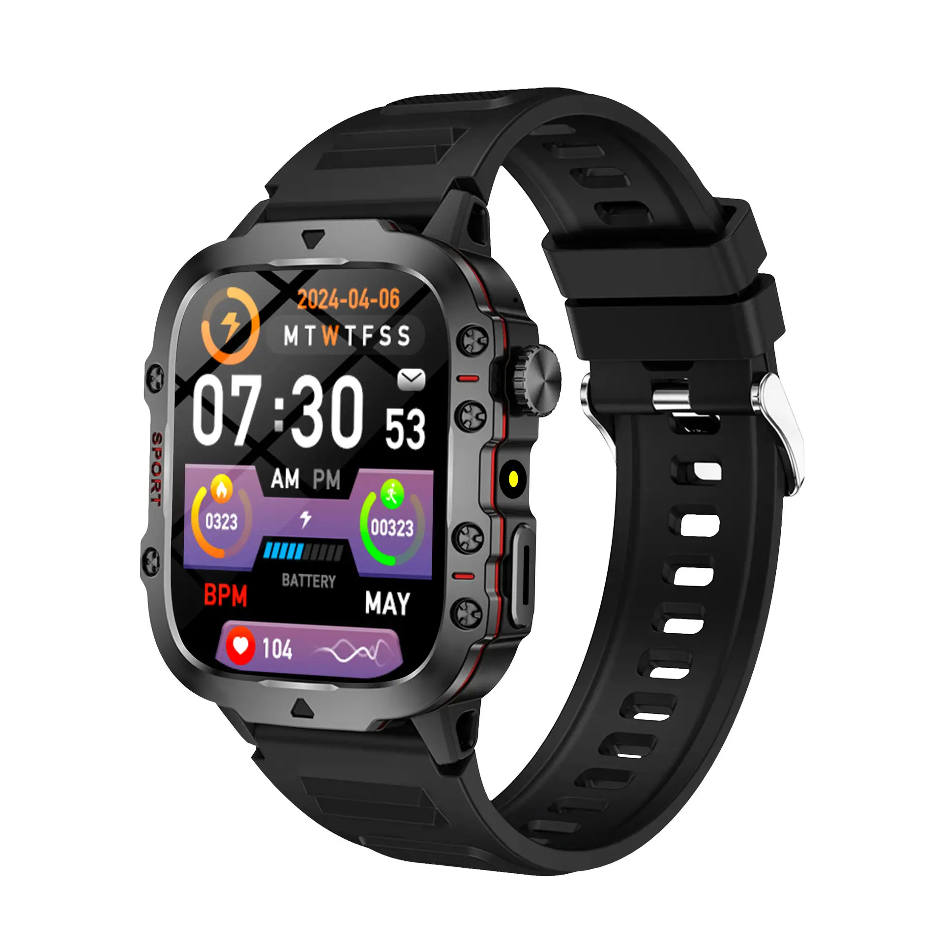 Pink Smart Watch with Wireless Call & Heart Rate Tracker - Image 9