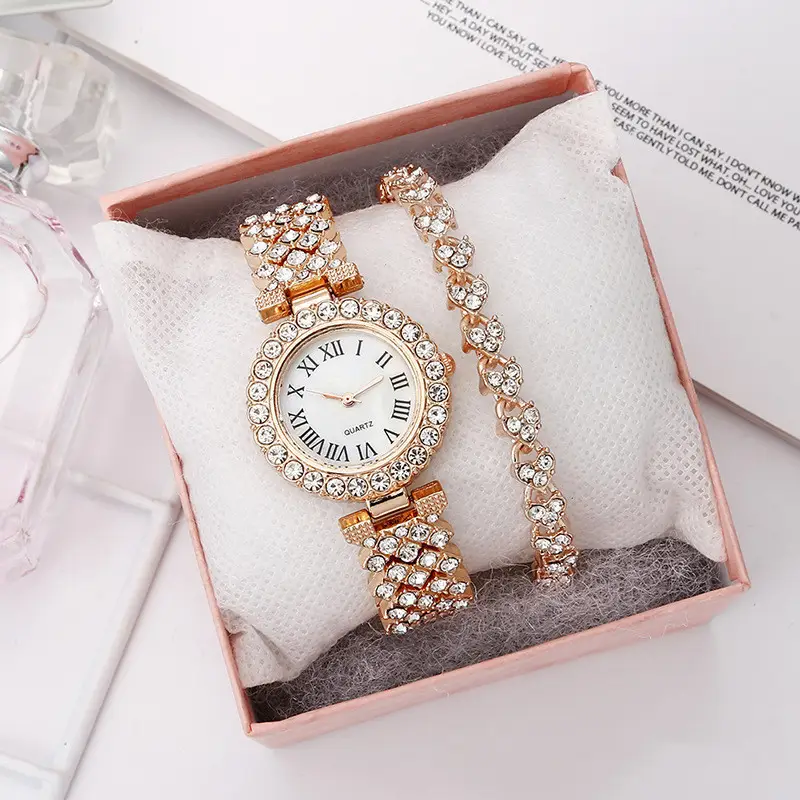 Women's Set Wholesale Watch, Simple Versatile Women's Watch with Diamonds, DIY Korean Style Fresh Women's Watch